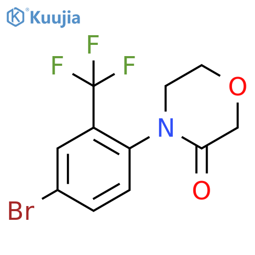 4-4-bromo-2-(trifluoromethyl)phenylmorpholin-3-one structure