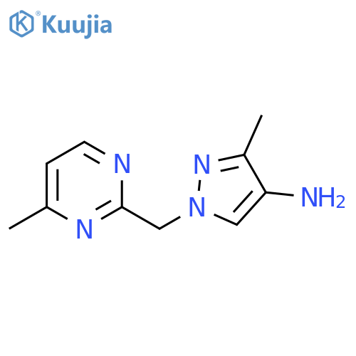 3-methyl-1-(4-methylpyrimidin-2-yl)methyl-1H-pyrazol-4-amine structure