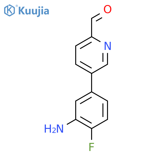 5-(3-amino-4-fluorophenyl)pyridine-2-carbaldehyde structure