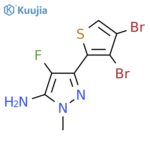 3-(3,4-dibromothiophen-2-yl)-4-fluoro-1-methyl-1H-pyrazol-5-amine structure