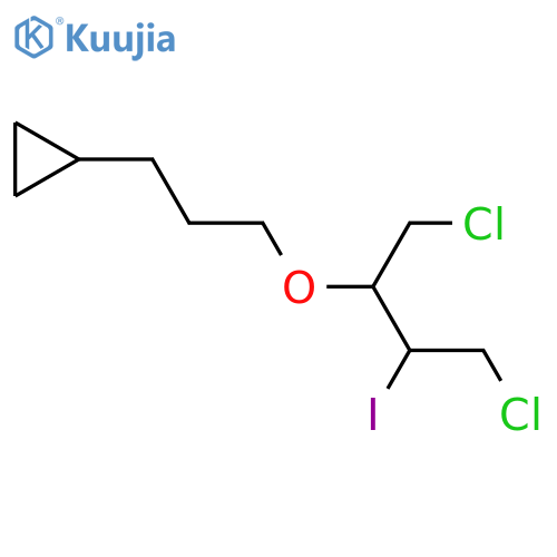 {3-(1,4-dichloro-3-iodobutan-2-yl)oxypropyl}cyclopropane structure