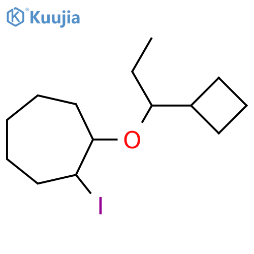 1-(1-cyclobutylpropoxy)-2-iodocycloheptane structure