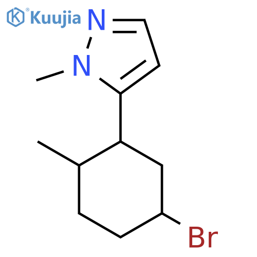 5-(5-bromo-2-methylcyclohexyl)-1-methyl-1H-pyrazole structure