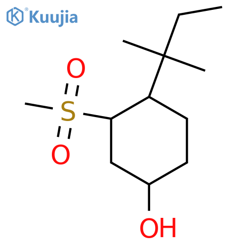 3-Methanesulfonyl-4-(2-methylbutan-2-yl)cyclohexan-1-ol structure