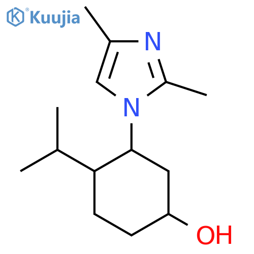 3-(2,4-dimethyl-1H-imidazol-1-yl)-4-(propan-2-yl)cyclohexan-1-ol structure