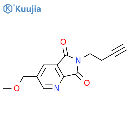 6-(but-3-yn-1-yl)-3-(methoxymethyl)-5H,6H,7H-pyrrolo3,4-bpyridine-5,7-dione structure