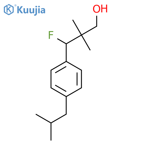 3-Fluoro-2,2-dimethyl-3-[4-(2-methylpropyl)phenyl]propan-1-ol structure