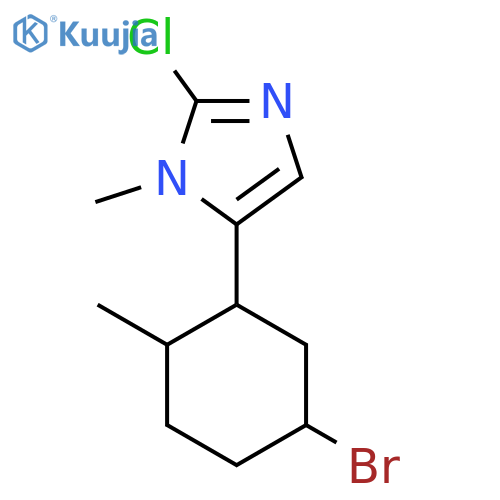 5-(5-bromo-2-methylcyclohexyl)-2-chloro-1-methyl-1H-imidazole structure