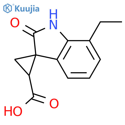 7'-ethyl-2'-oxo-1',2'-dihydrospirocyclopropane-1,3'-indole-2-carboxylic acid structure