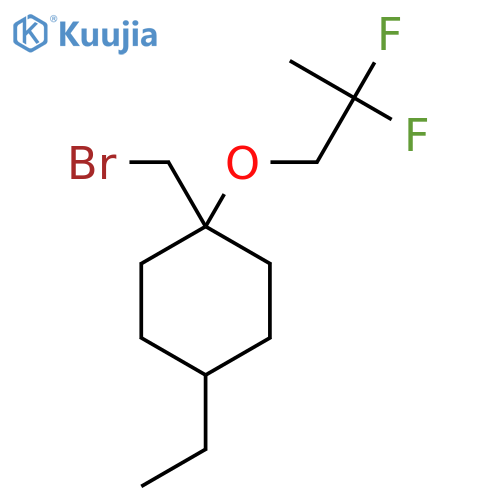 1-(bromomethyl)-1-(2,2-difluoropropoxy)-4-ethylcyclohexane structure