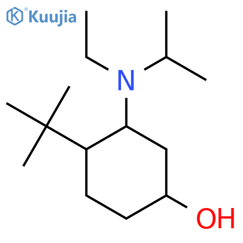 4-Tert-butyl-3-[ethyl(propan-2-yl)amino]cyclohexan-1-ol structure