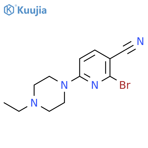 2-Bromo-6-(4-ethylpiperazin-1-yl)pyridine-3-carbonitrile structure