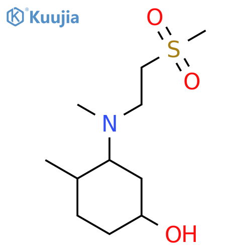 3-[(2-Methanesulfonylethyl)(methyl)amino]-4-methylcyclohexan-1-ol structure