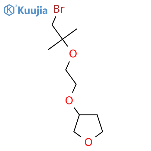 3-{2-(1-bromo-2-methylpropan-2-yl)oxyethoxy}oxolane structure