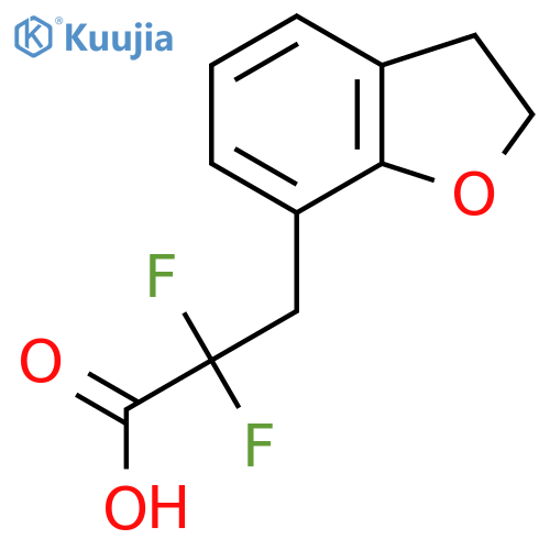 3-(2,3-dihydro-1-benzofuran-7-yl)-2,2-difluoropropanoic acid structure