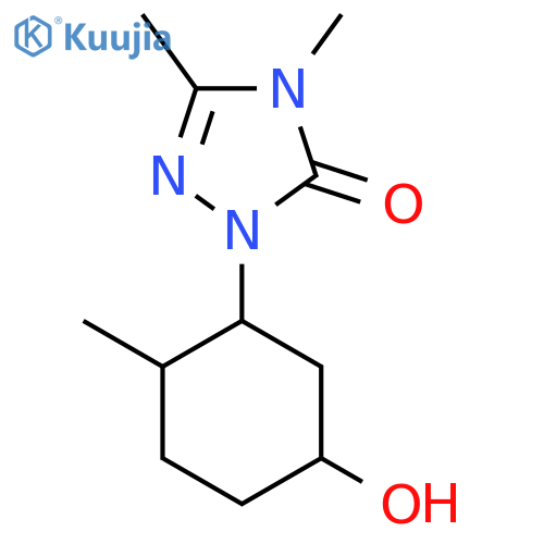 1-(5-hydroxy-2-methylcyclohexyl)-3,4-dimethyl-4,5-dihydro-1H-1,2,4-triazol-5-one structure