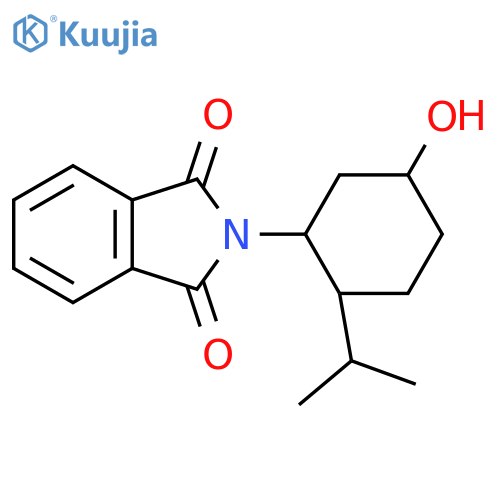 2-[5-hydroxy-2-(propan-2-yl)cyclohexyl]-2,3-dihydro-1H-isoindole-1,3-dione structure