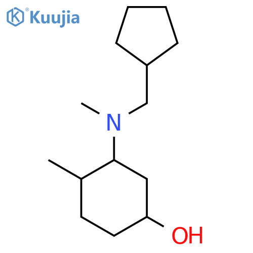3-[(Cyclopentylmethyl)(methyl)amino]-4-methylcyclohexan-1-ol structure