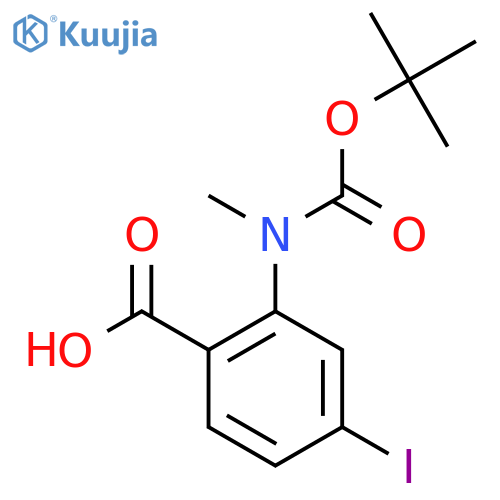 2-{(tert-butoxy)carbonyl(methyl)amino}-4-iodobenzoic acid structure