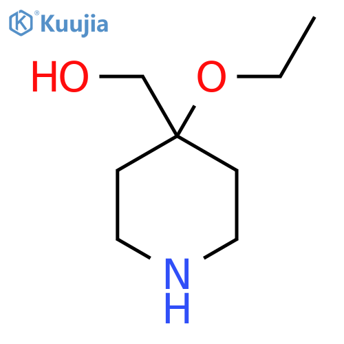 (4-ethoxypiperidin-4-yl)methanol structure