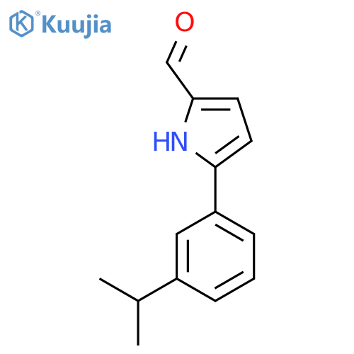 5-3-(propan-2-yl)phenyl-1H-pyrrole-2-carbaldehyde structure