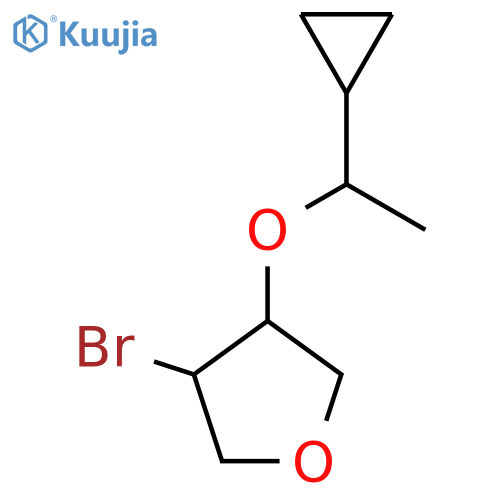 3-bromo-4-(1-cyclopropylethoxy)oxolane structure