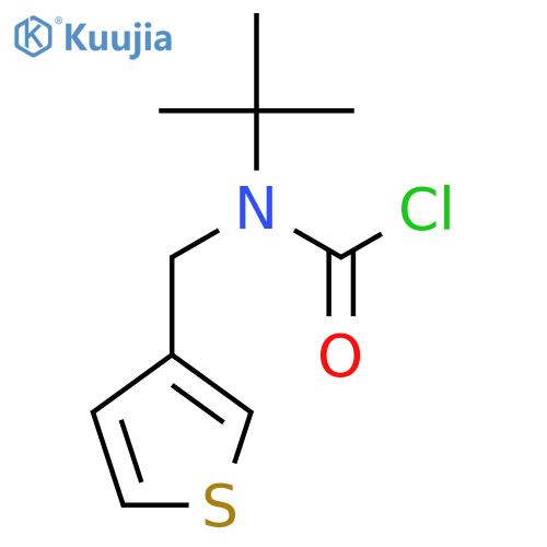 N-tert-butyl-N-[(thiophen-3-yl)methyl]carbamoyl chloride structure