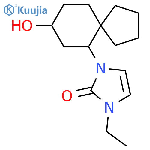 1-ethyl-3-{8-hydroxyspiro[4.5]decan-6-yl}-2,3-dihydro-1H-imidazol-2-one structure