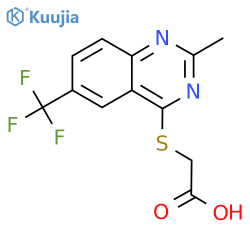 2-{[2-Methyl-6-(trifluoromethyl)quinazolin-4-yl]sulfanyl}acetic acid structure