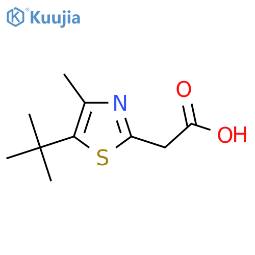 2-(5-tert-butyl-4-methyl-1,3-thiazol-2-yl)acetic acid structure