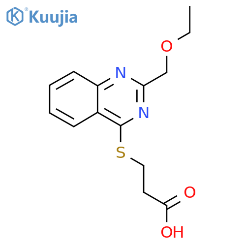 3-{[2-(Ethoxymethyl)quinazolin-4-yl]sulfanyl}propanoic acid structure