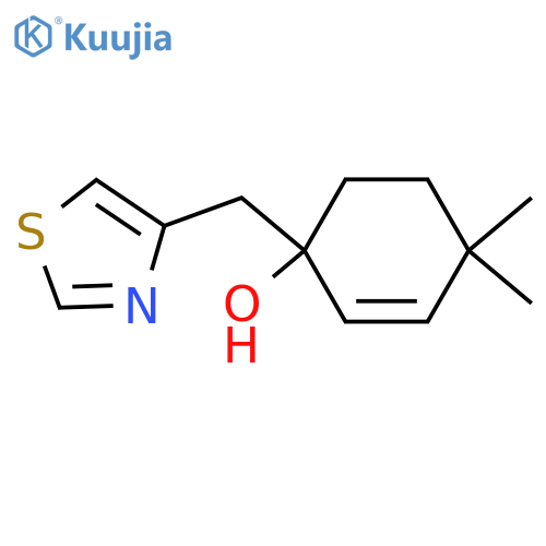4,4-Dimethyl-1-[(1,3-thiazol-4-yl)methyl]cyclohex-2-en-1-ol structure