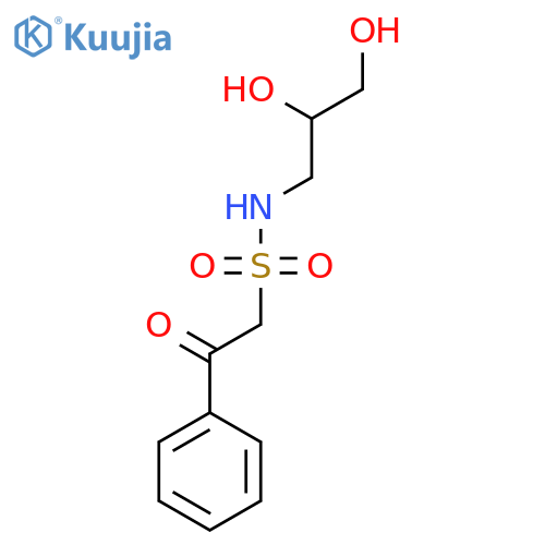 N-(2,3-dihydroxypropyl)-2-oxo-2-phenylethane-1-sulfonamide structure