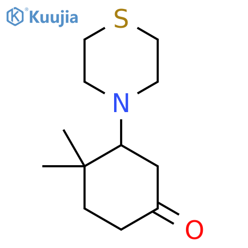 4,4-Dimethyl-3-(thiomorpholin-4-yl)cyclohexan-1-one structure