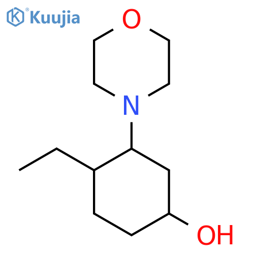 4-Ethyl-3-(morpholin-4-yl)cyclohexan-1-ol structure