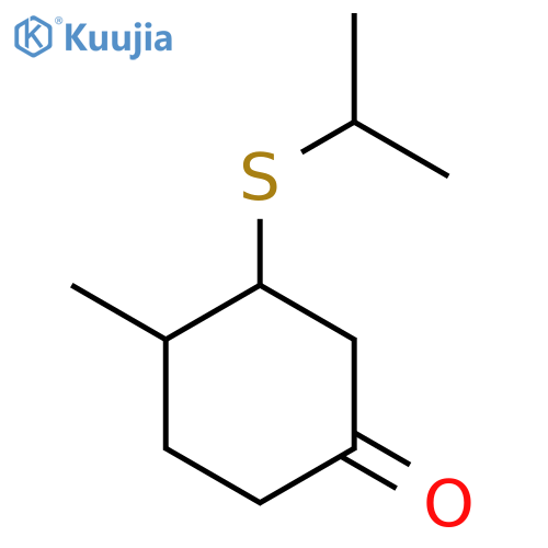 4-Methyl-3-(propan-2-ylsulfanyl)cyclohexan-1-one structure
