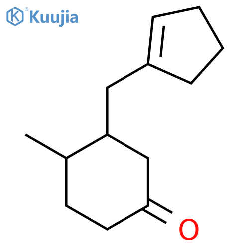 3-[(Cyclopent-1-en-1-yl)methyl]-4-methylcyclohexan-1-one structure