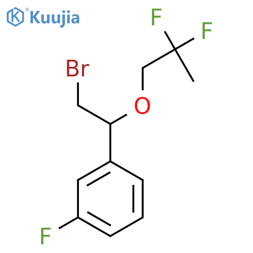 1-2-bromo-1-(2,2-difluoropropoxy)ethyl-3-fluorobenzene structure