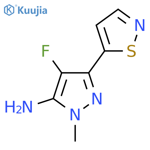 4-fluoro-1-methyl-3-(1,2-thiazol-5-yl)-1H-pyrazol-5-amine structure
