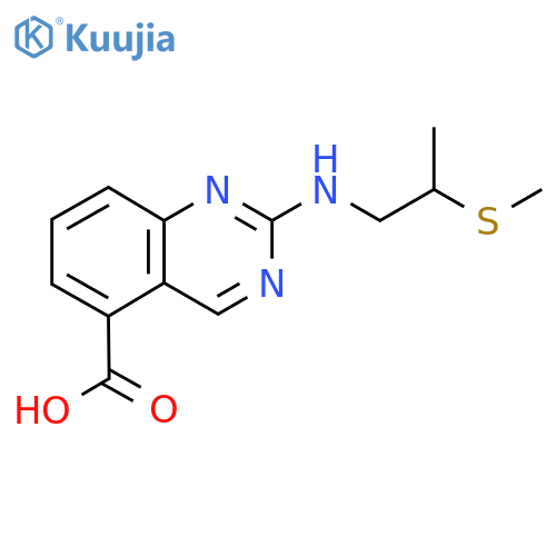 2-{2-(methylsulfanyl)propylamino}quinazoline-5-carboxylic acid structure