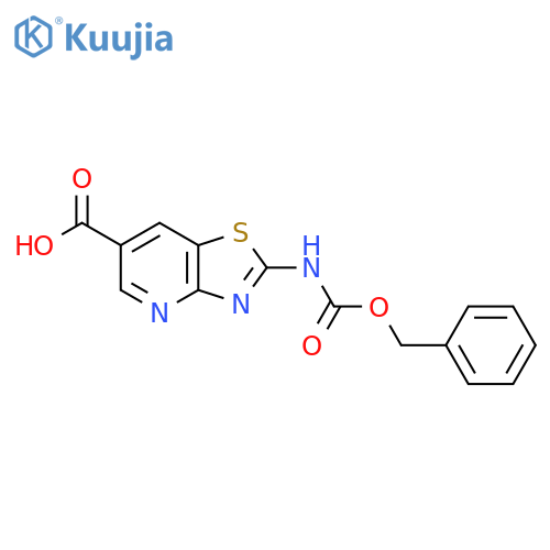 2-{[(Benzyloxy)carbonyl]amino}-[1,3]thiazolo[4,5-b]pyridine-6-carboxylic acid structure