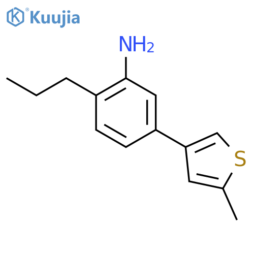 5-(5-methylthiophen-3-yl)-2-propylaniline structure