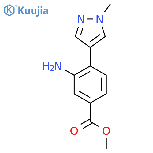 methyl 3-amino-4-(1-methyl-1H-pyrazol-4-yl)benzoate structure