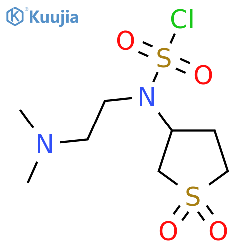 N-[2-(dimethylamino)ethyl]-N-(1,1-dioxo-1lambda6-thiolan-3-yl)sulfamoyl chloride structure
