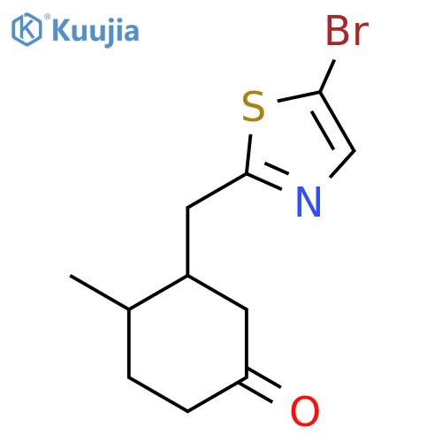 3-[(5-Bromo-1,3-thiazol-2-yl)methyl]-4-methylcyclohexan-1-one structure