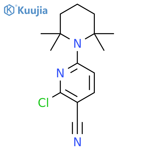 2-Chloro-6-(2,2,6,6-tetramethylpiperidin-1-yl)pyridine-3-carbonitrile structure