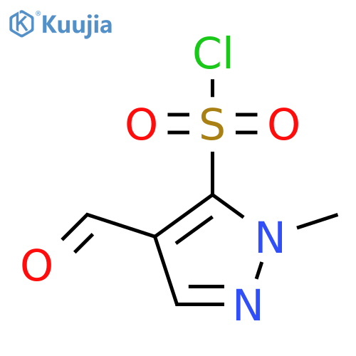 4-formyl-1-methyl-1H-pyrazole-5-sulfonyl chloride structure