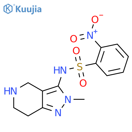 N-{2-methyl-2H,4H,5H,6H,7H-pyrazolo[4,3-c]pyridin-3-yl}-2-nitrobenzene-1-sulfonamide structure
