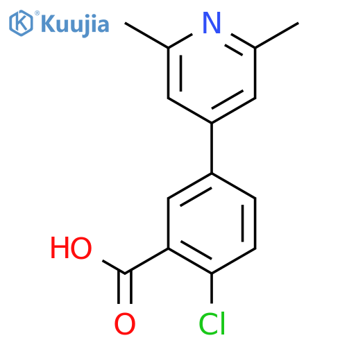 2-chloro-5-(2,6-dimethylpyridin-4-yl)benzoic acid structure