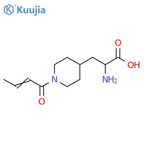 4-Piperidinepropanoic acid, α-amino-1-(1-oxo-2-buten-1-yl)- structure